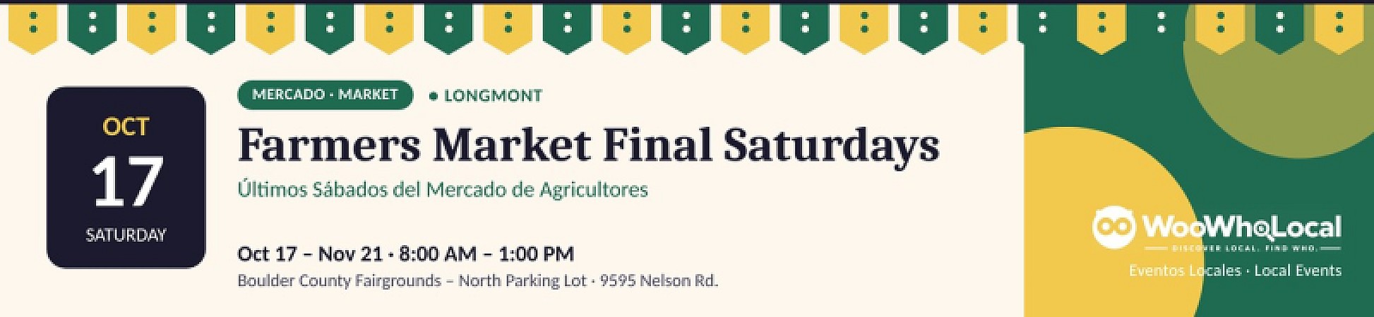 Longmont Farmers Market – Final Saturdays of the Season