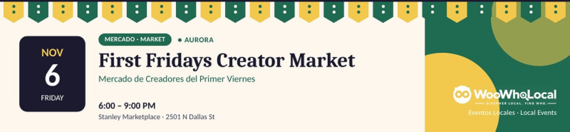 First Fridays Creator Market at Stanley